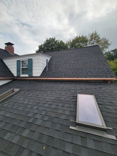 Roof With Copper Gutter – Lititz, PA – Trailside Spouting, LLC