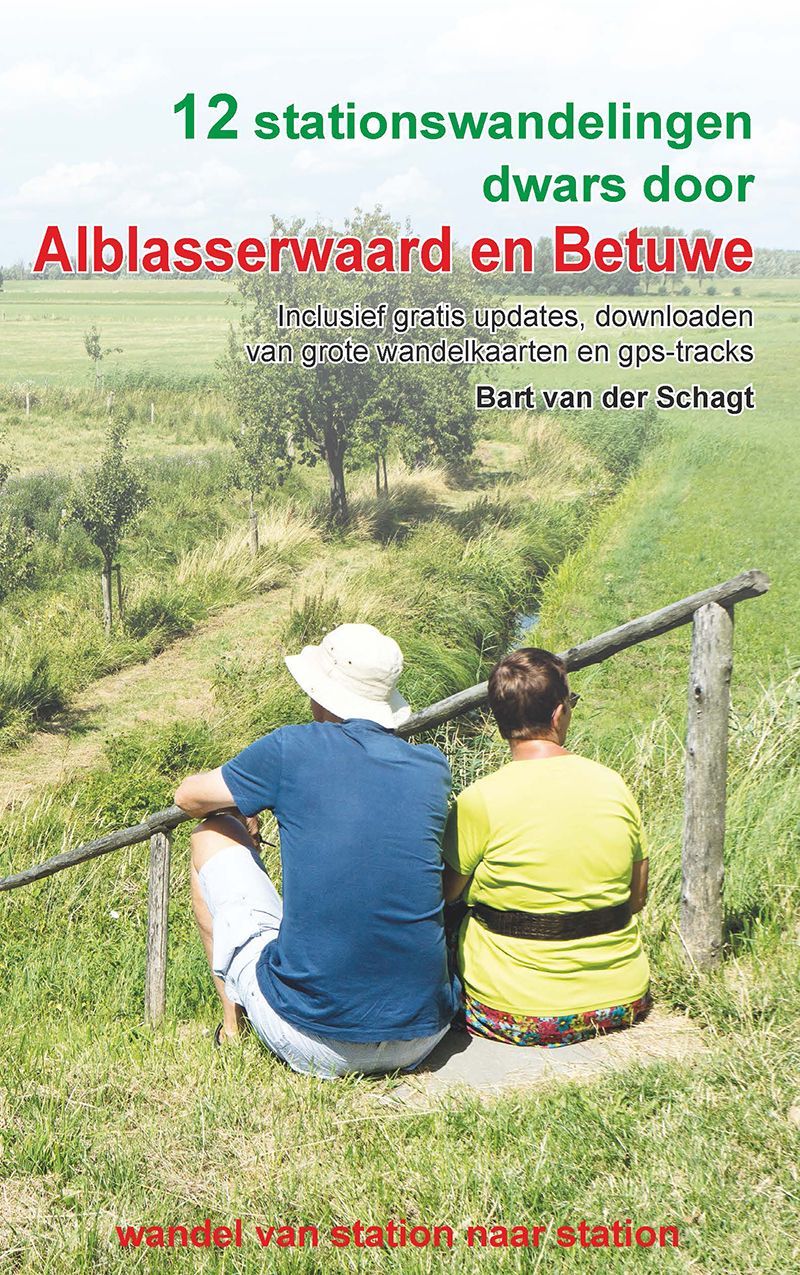 Cover van wandelgids met stationswandelingen Alblasserwaard en Betuwe