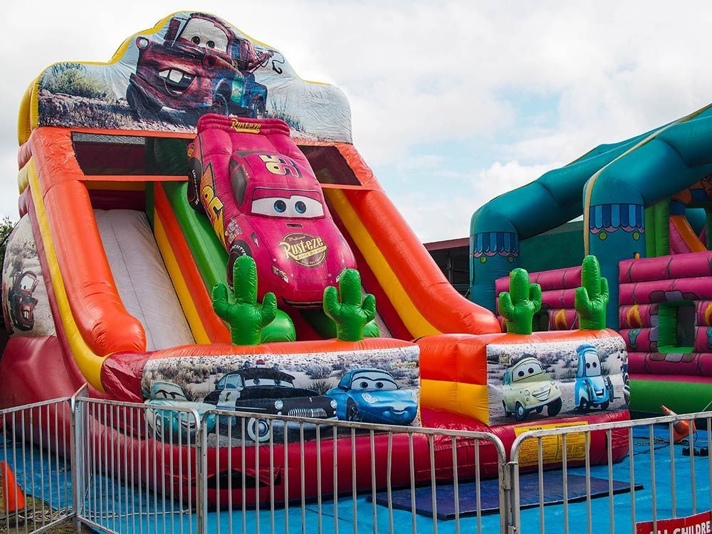 Cars Inflatable Slide — AMP Amusements In Rockhampton, QLD