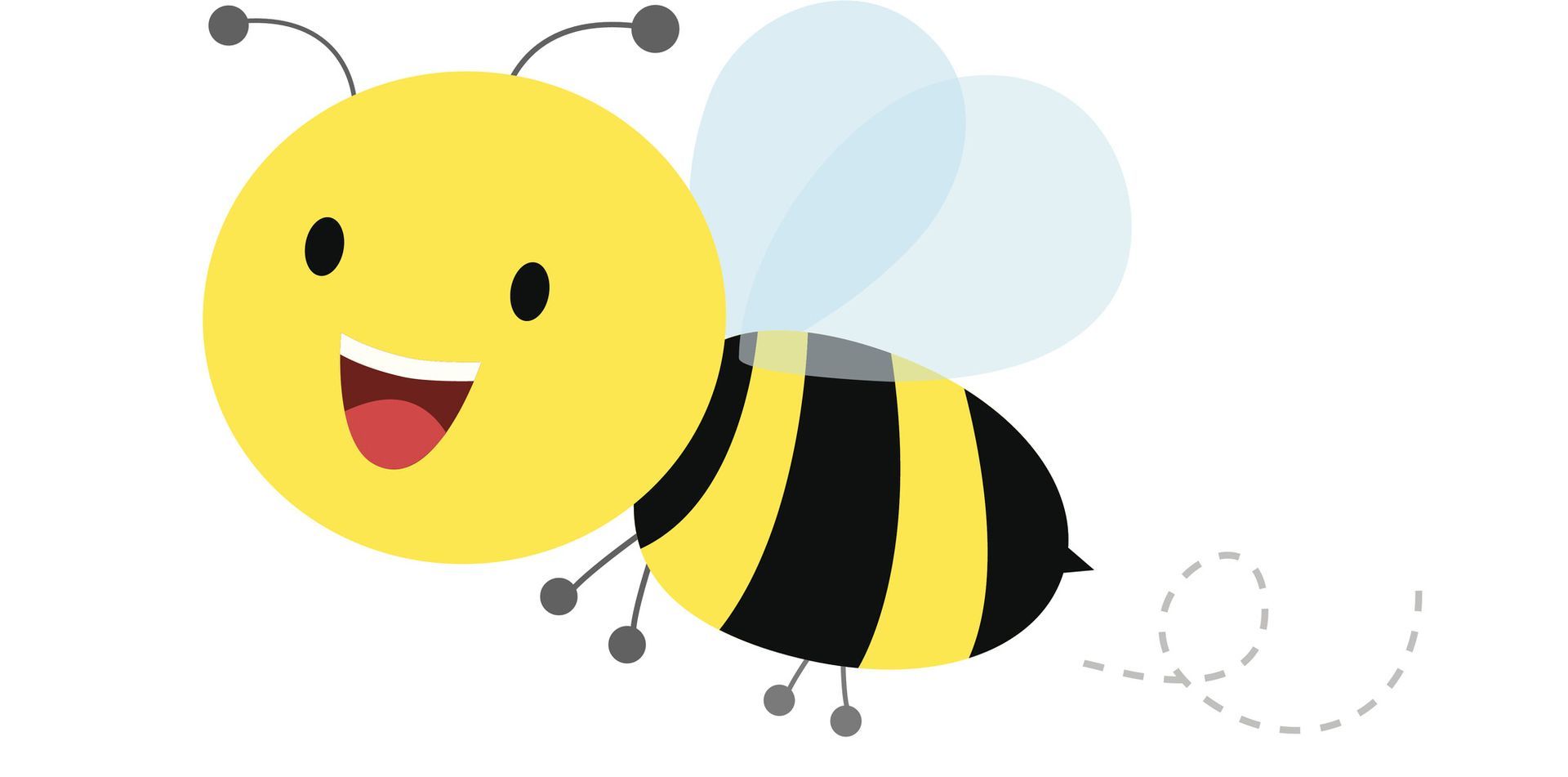 A Cartoon Bee Flying — Shell Heights, NSW — Junior Einsteins