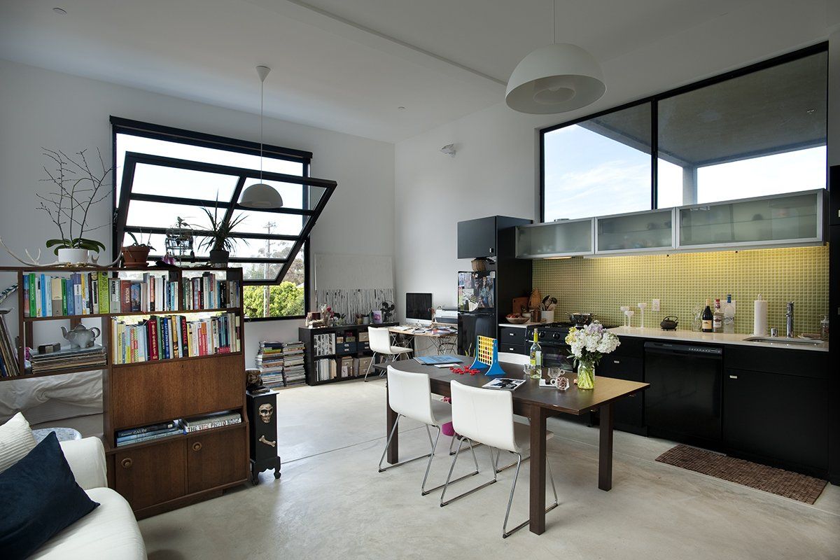 Centre lofts Dining Room, Kitchen and Library