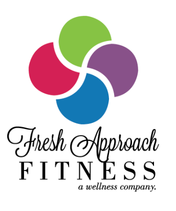 A logo for fresh approach fitness a wellness company