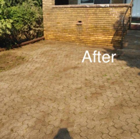 clean brick deck