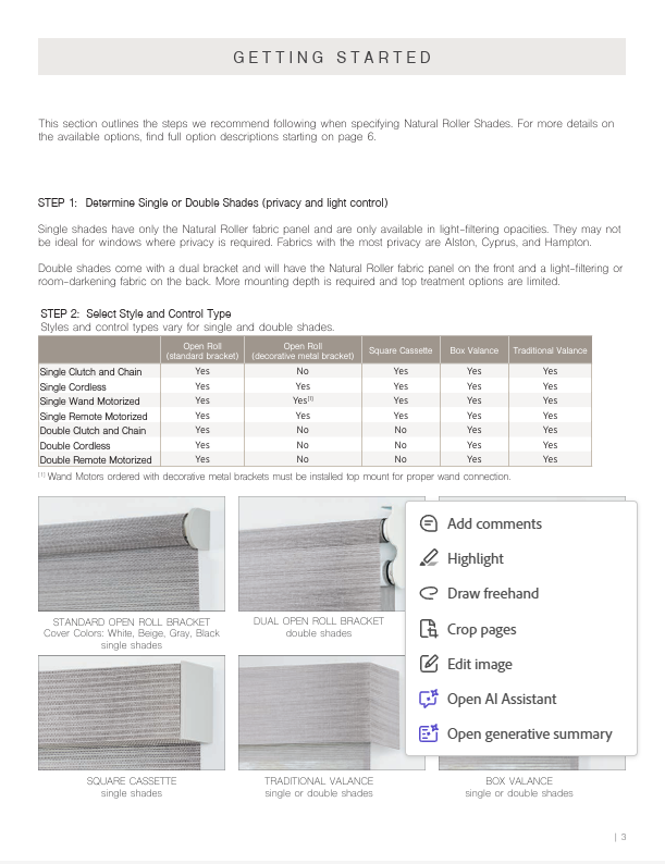 Natural Roller Shades Collection