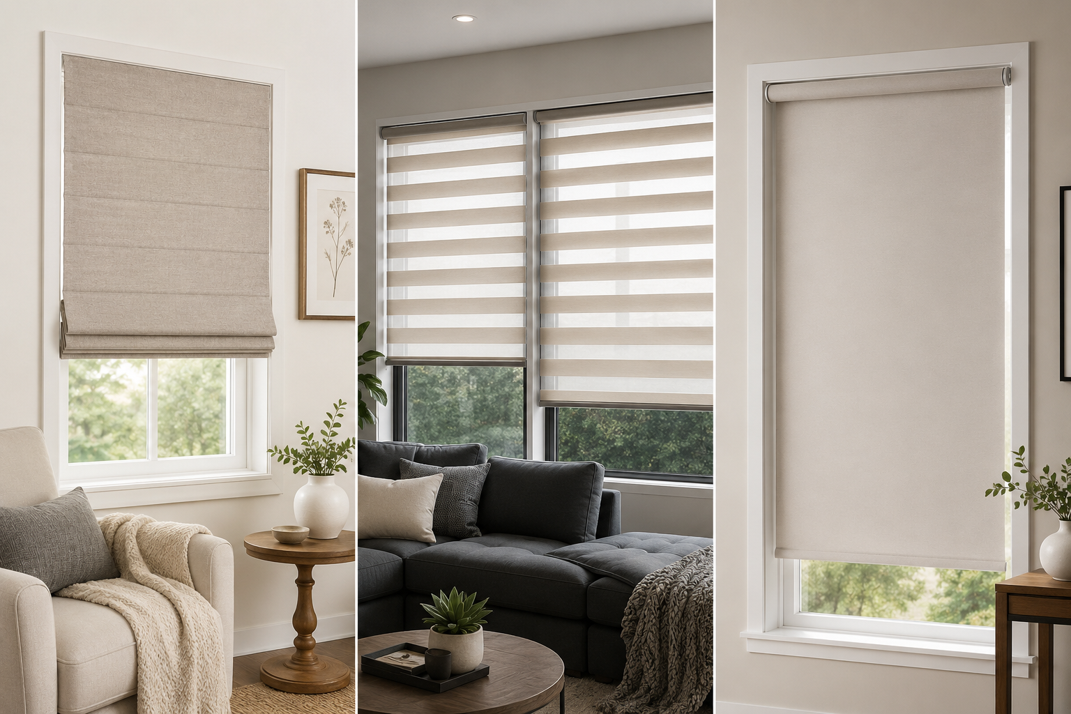 Roman shades in Wildomar