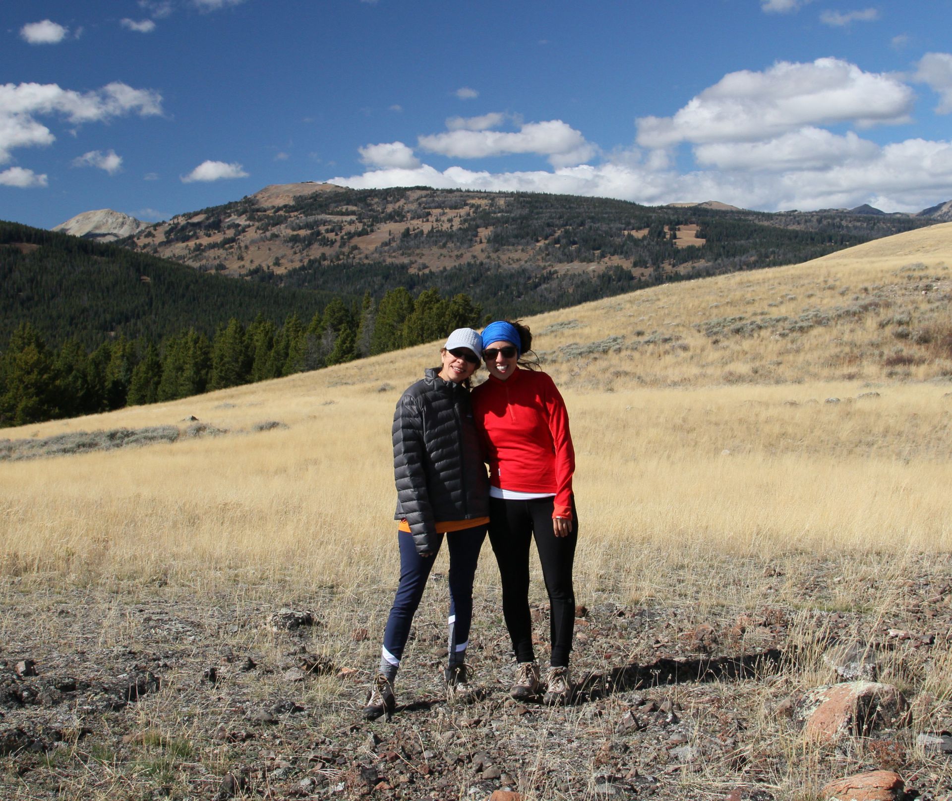 Enjoying a beautiful fall day along the Fawn Pass Trail in Yellowstone National Park.