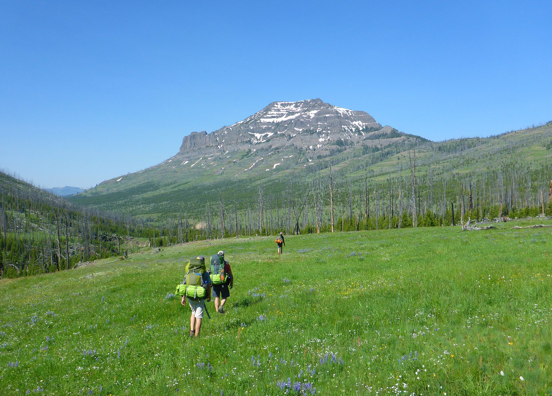 The wide open spaces of the Cache Creek Trail offer spectacular mountain views.