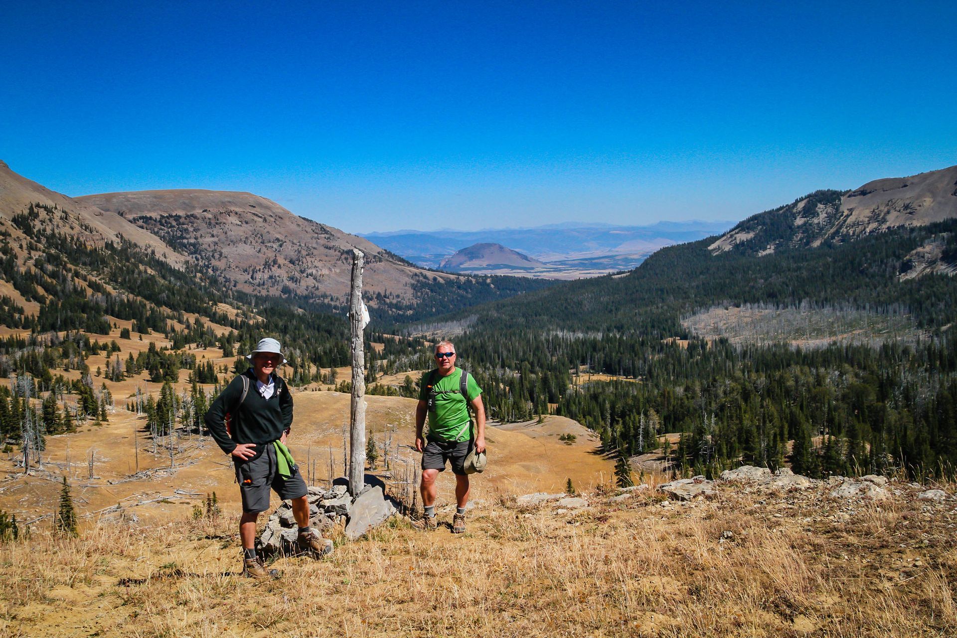 Backpackers enjoy the remote and seldom visited Bighorn Pass.