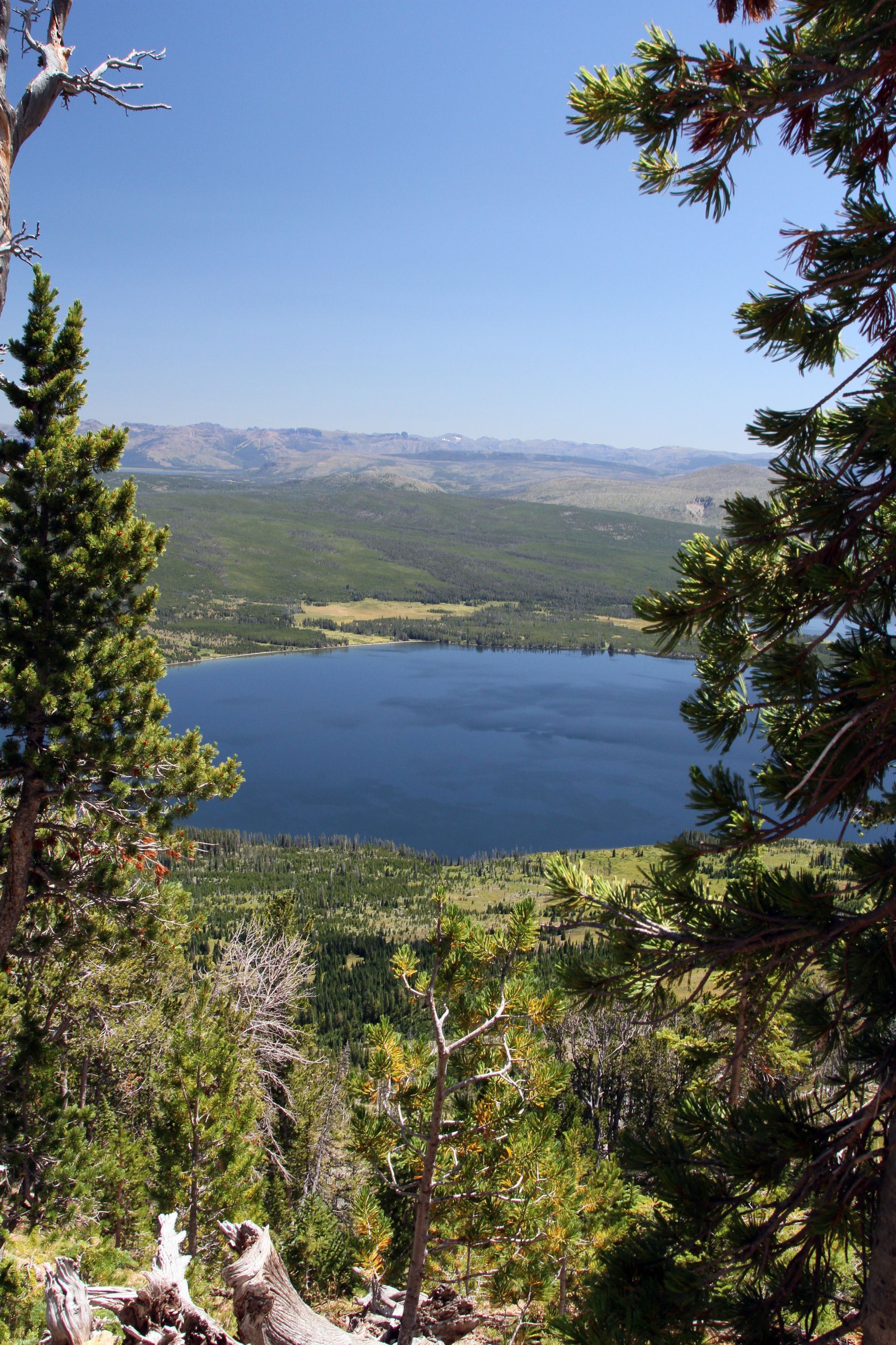 A view of Heart Lake from the Mount Sheridan Trail, Yellowstone National Park.