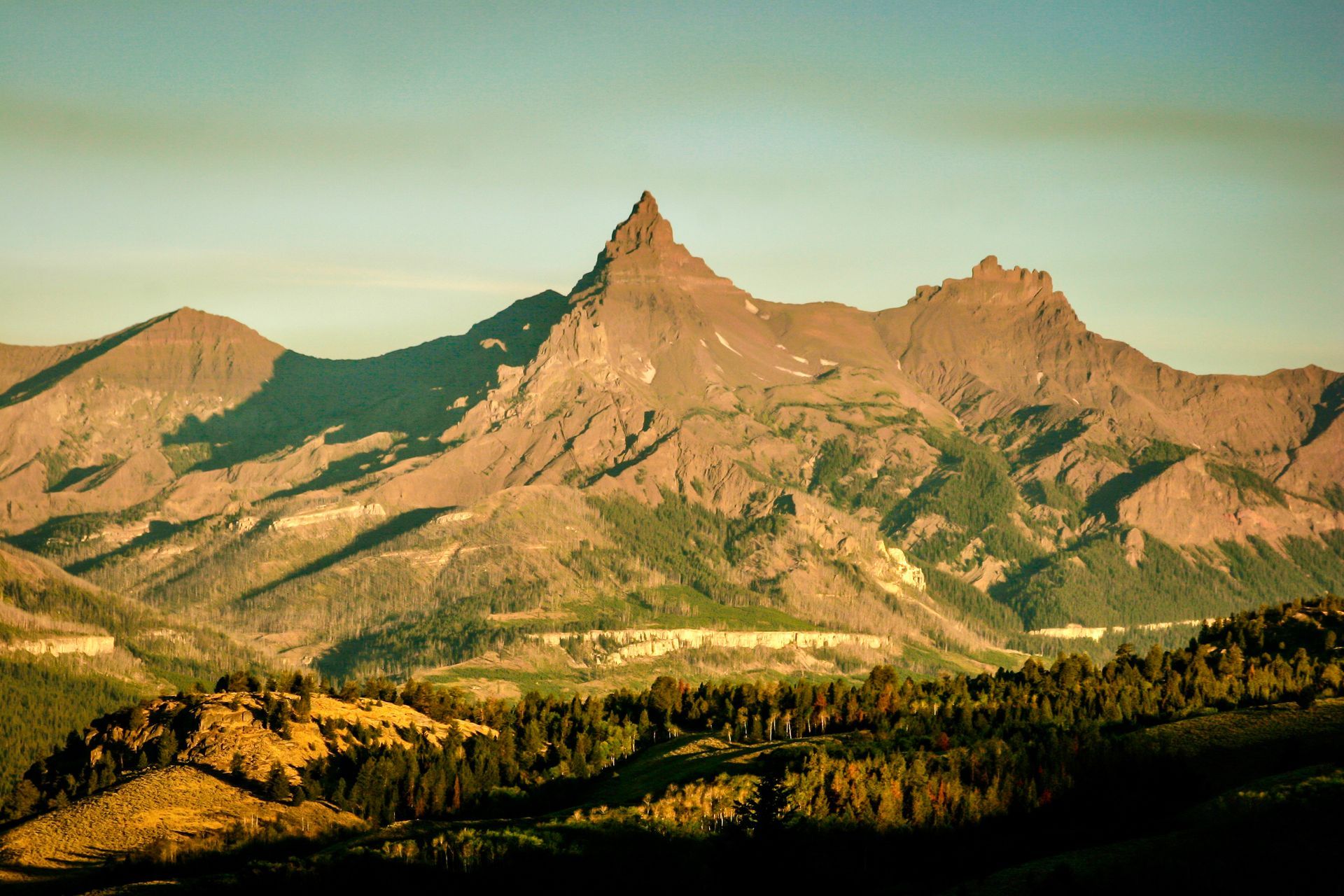 The Beartooth Highway is the highest road in both Montana and Wyoming and reaches a height of nearly 11,000 ft.