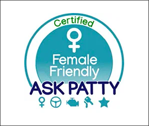 Logo of - Certified Female Friendly - Ask Patty | Cruz N Carz