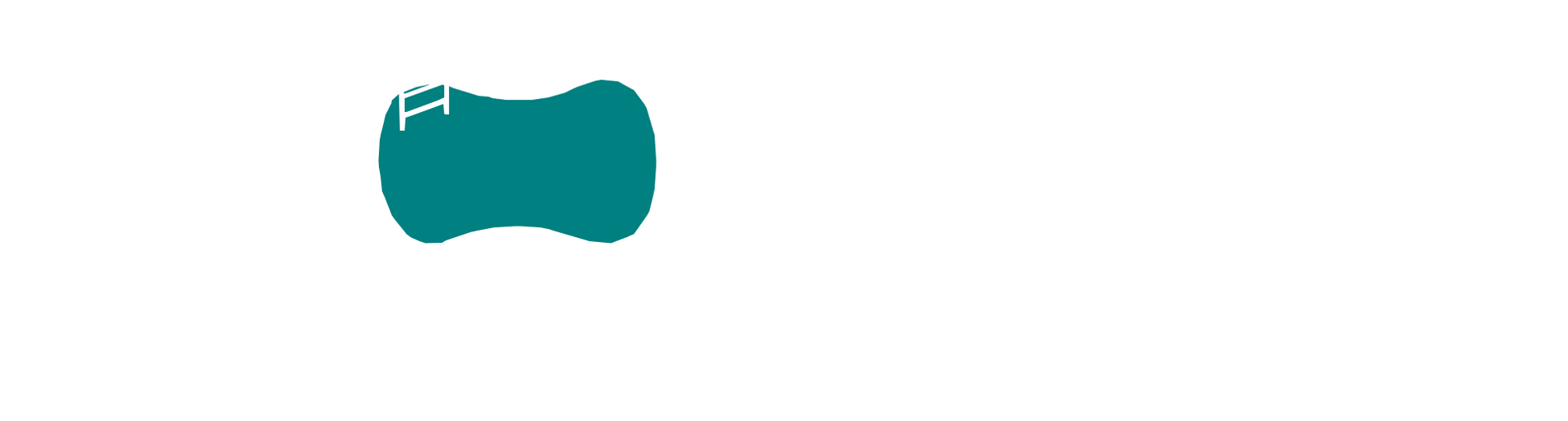 Teal shape on a white background.