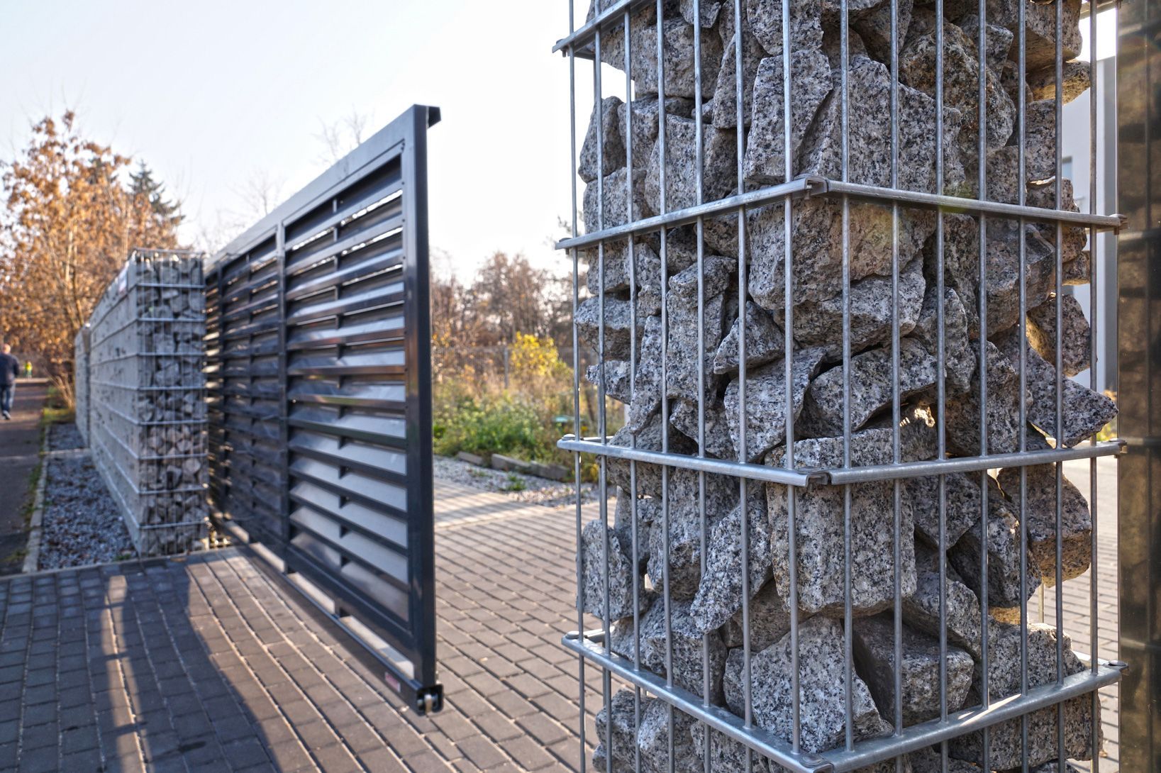 Fence with rocks