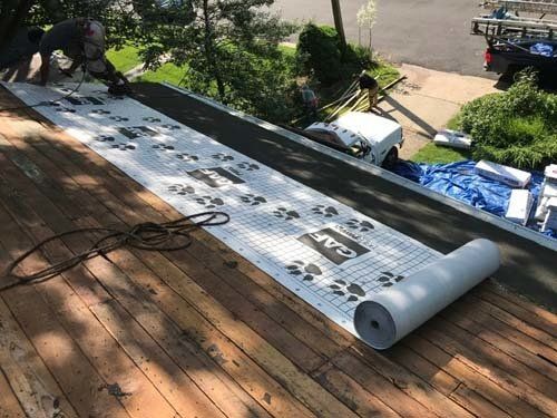 white gaf roof liner