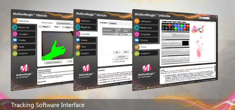 Tracking software interface