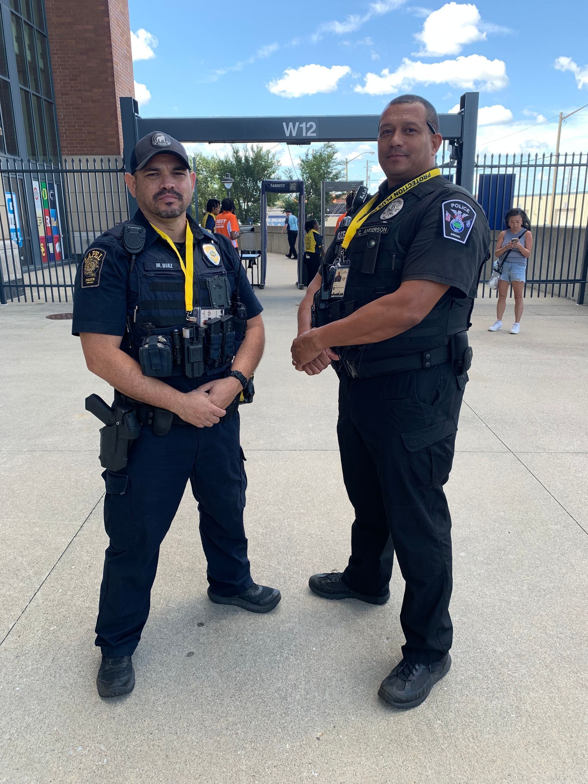 Security personnel at an event