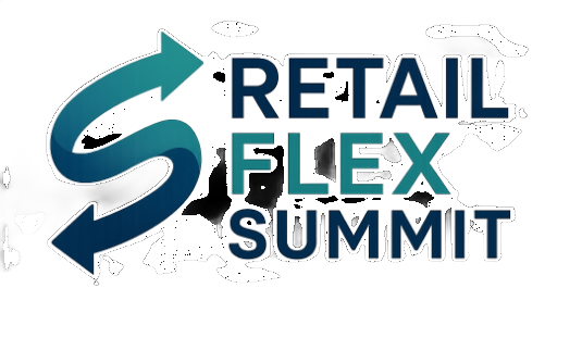 Logo for Retail Flex Summit: Blue and teal