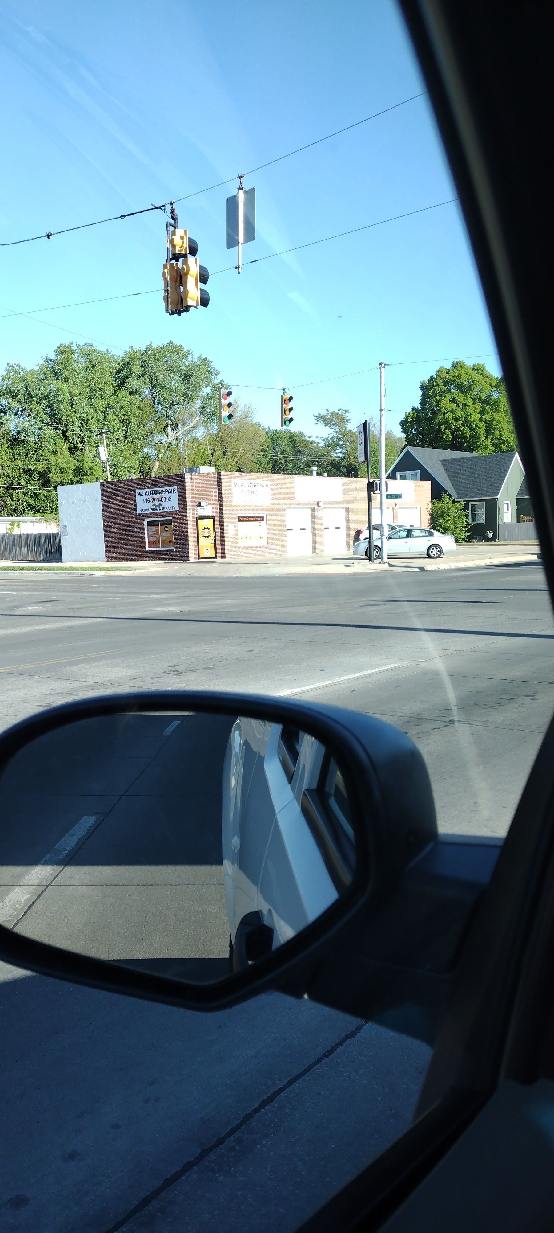 Shop view from a car's interior | MJ Auto Repair