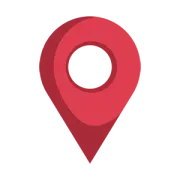 Red location pin icon.