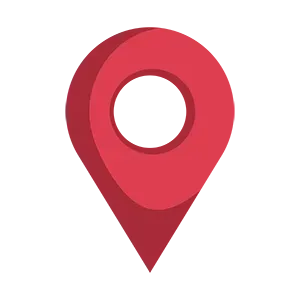 Red location pin icon.