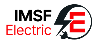 A logo for IMSF Electric with a lightning bolt and a plug.