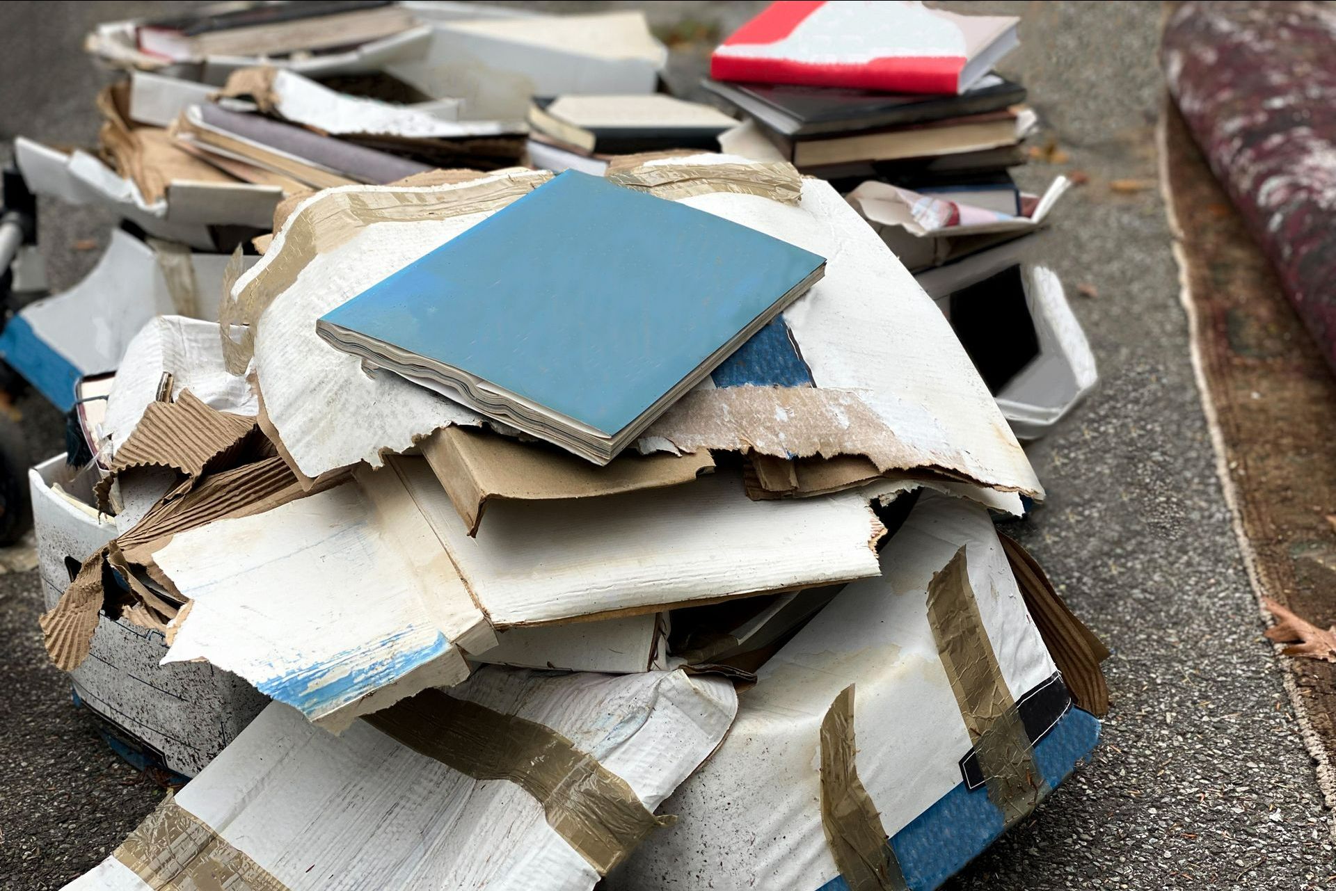 A Pile Of Books And Papers On The Ground — Aiken, NC — Aiken Junkmaster