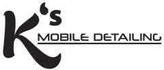 Logo for K's Mobile Detailing with large stylized letter K and the text "MOBILE DETAILING" underlined.
