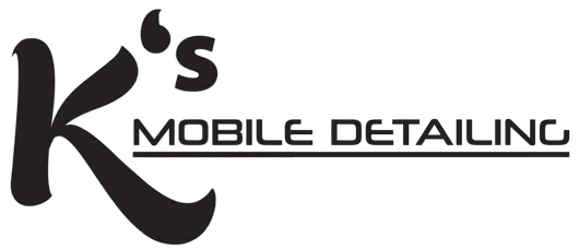 Logo for K's Mobile Detailing with large stylized letter K and the text "MOBILE DETAILING" underlined.