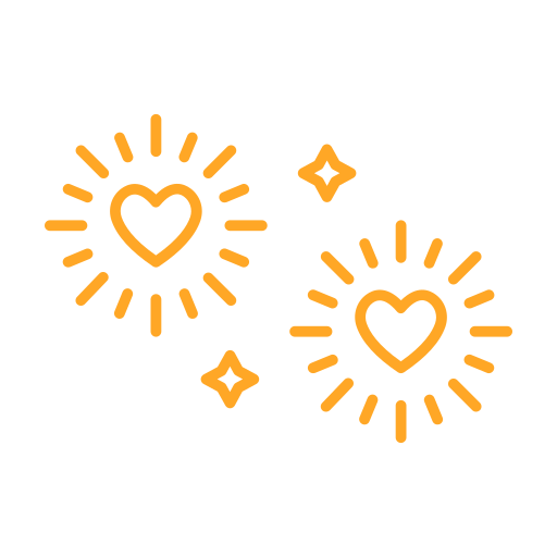 herz feuerwerk symbol