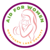 A logo for aid for women northern lake county