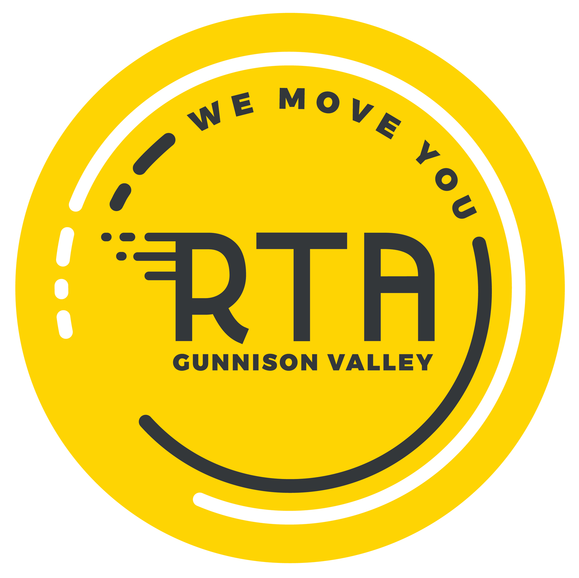 Yellow circular logo: