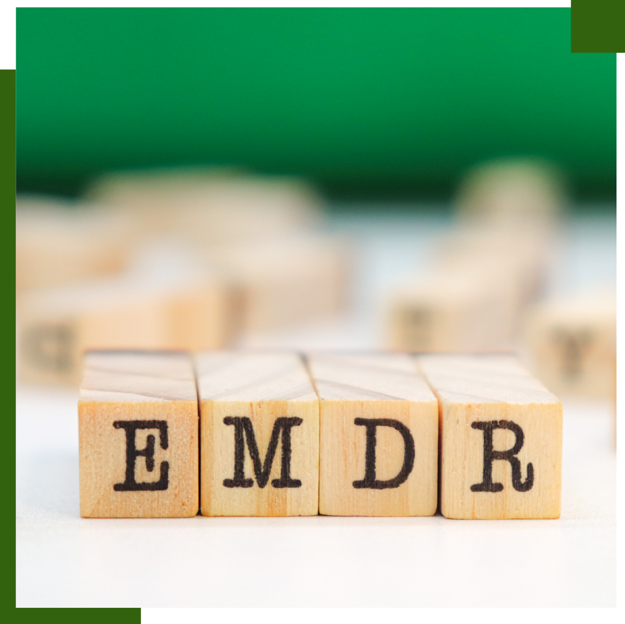 Wooden blocks spelling 