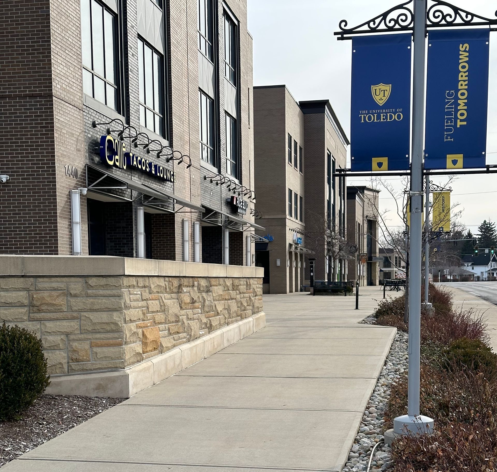 The University Gateway is a short walk from Campus View Apartments.