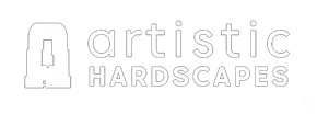 The logo for Artistic Hardscapes features a stylized letter "A" next to the company name in a clean, outlined font.