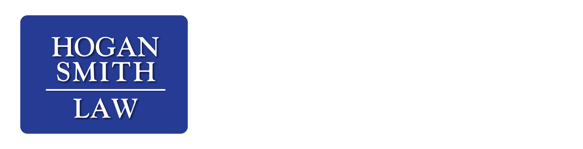 Hogan smith law logo on a white background