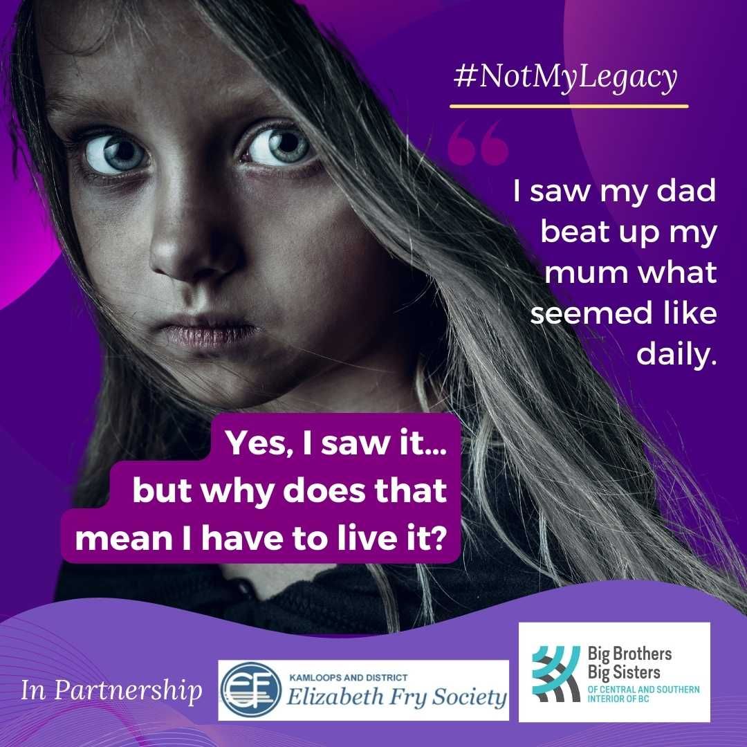 Kamloops graphic design services  domestic violence awareness campaign for Elizabeth Fry Society and Big Brothers Big Sisters