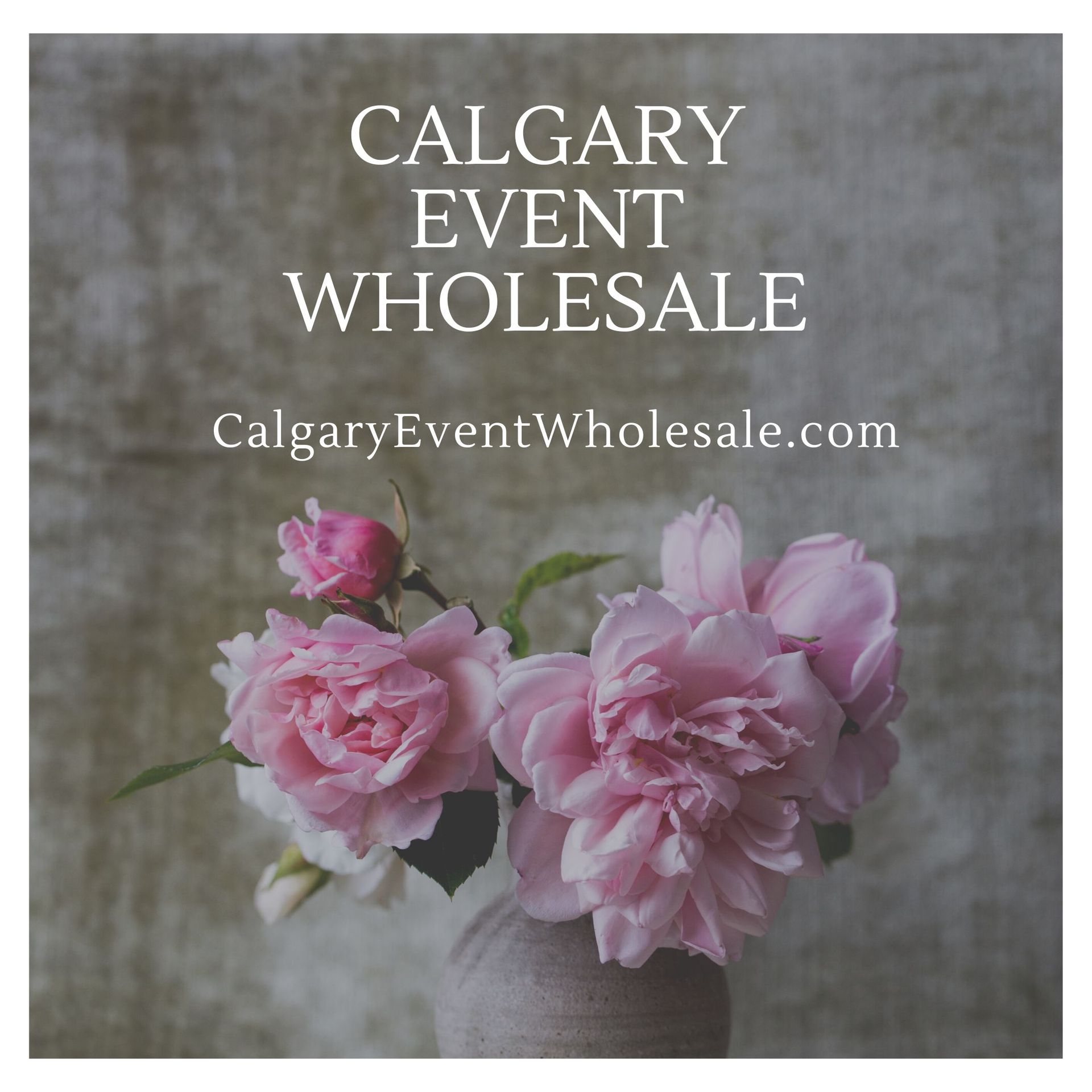 Canada Graphic Design Agency - Calgary Event Wholesale elegant promotional image featuring soft pink peonies in vase