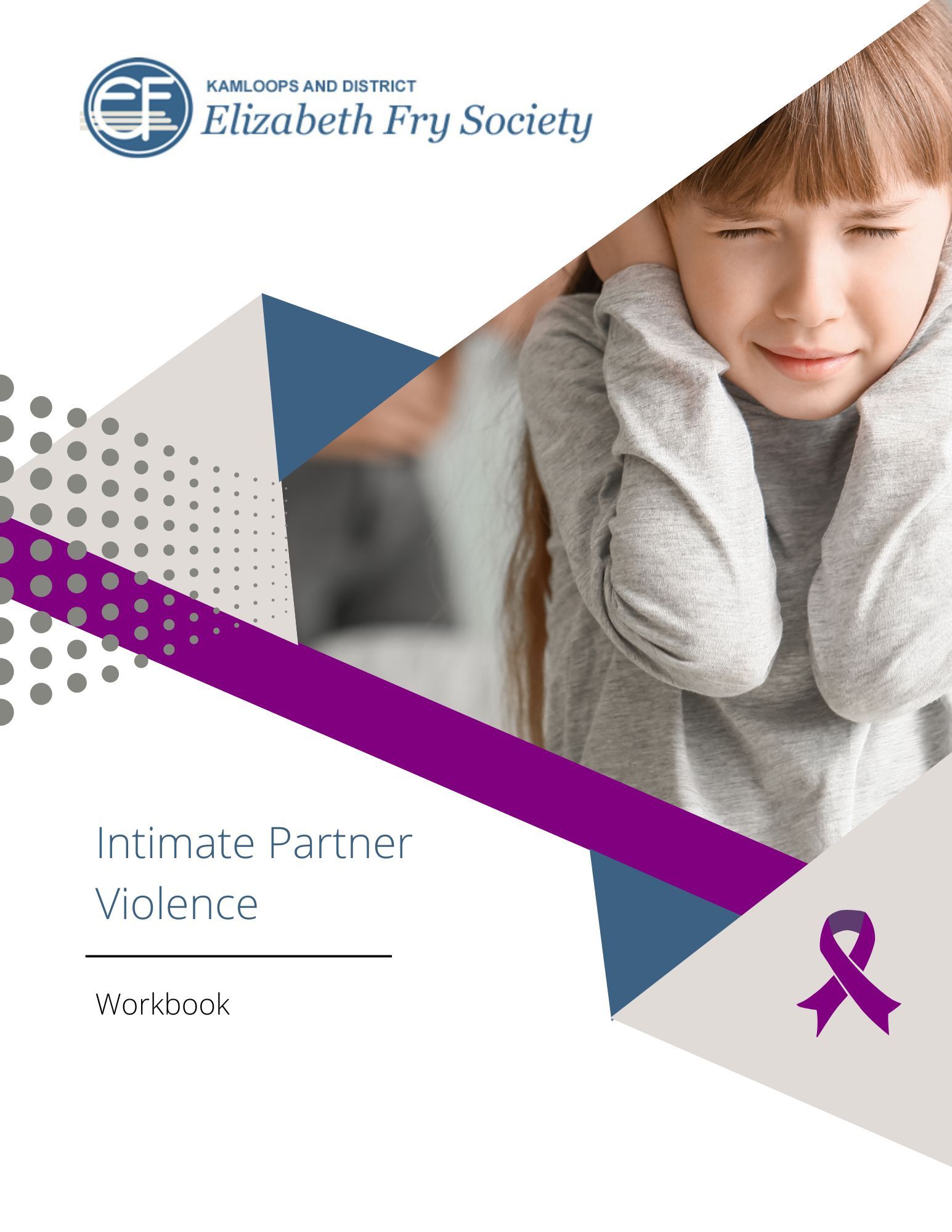 Best graphic design services in Kamloops, BC - Elizabeth Fry Society Intimate Partner Violence workbook cover design