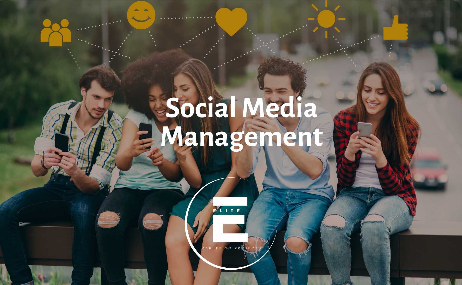 Elite Marketing Projects offers social media management services to build brand awareness and connect in online communities