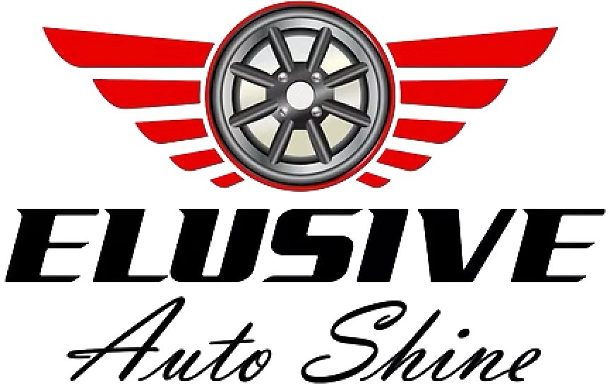 Logo: Red winged emblem with a car wheel centered above 