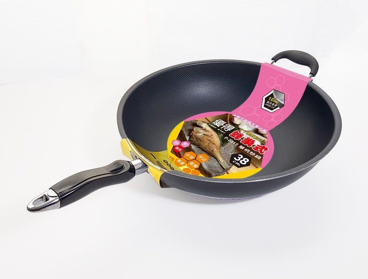 優得蜂巢式炒鍋38cm