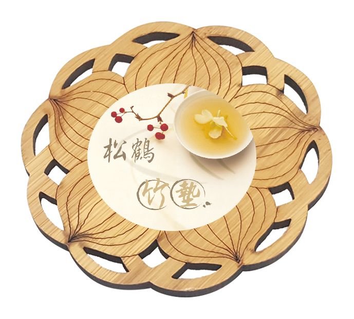 松鶴杯墊