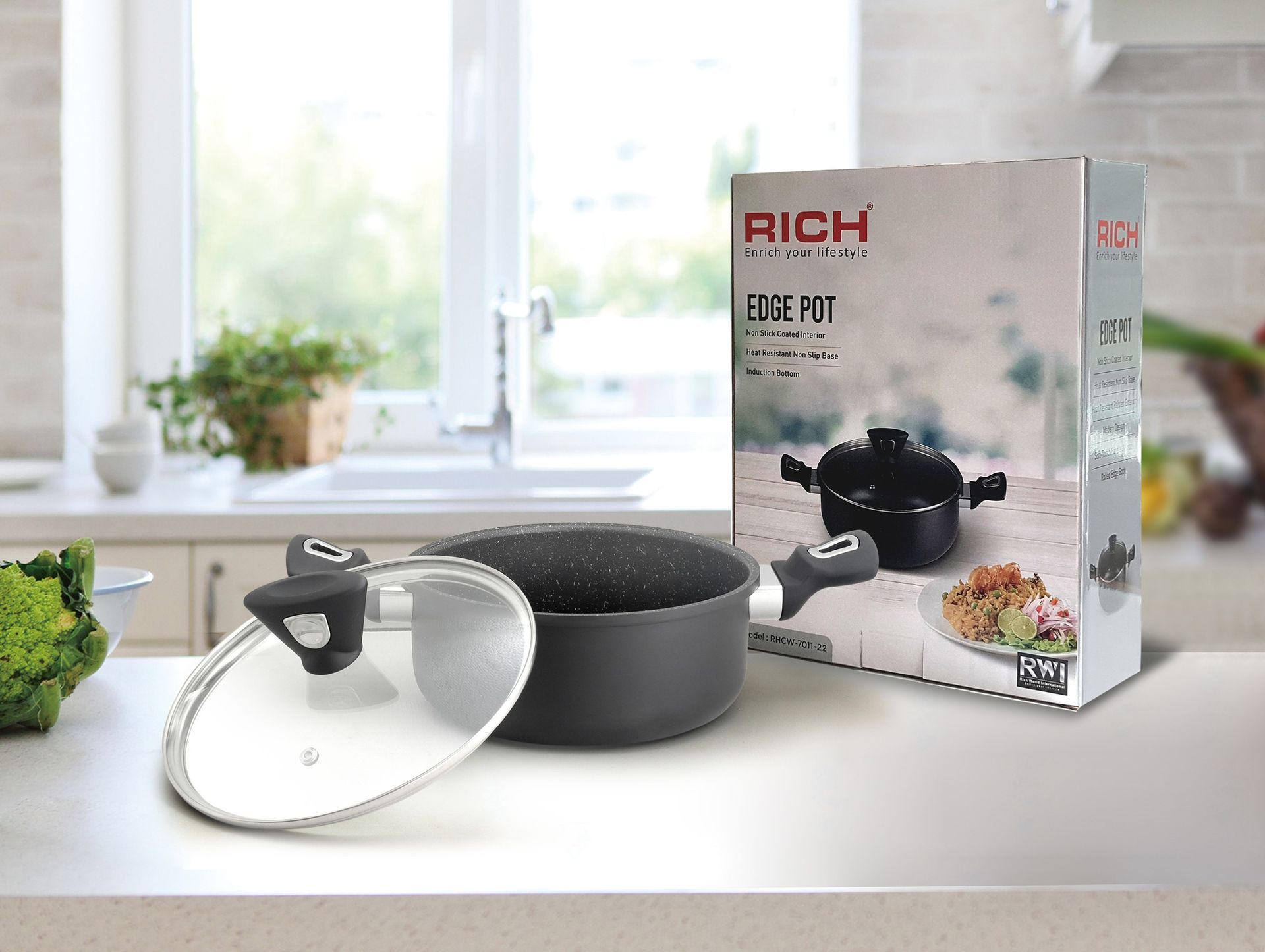 里奇IH湯鍋附玻璃蓋