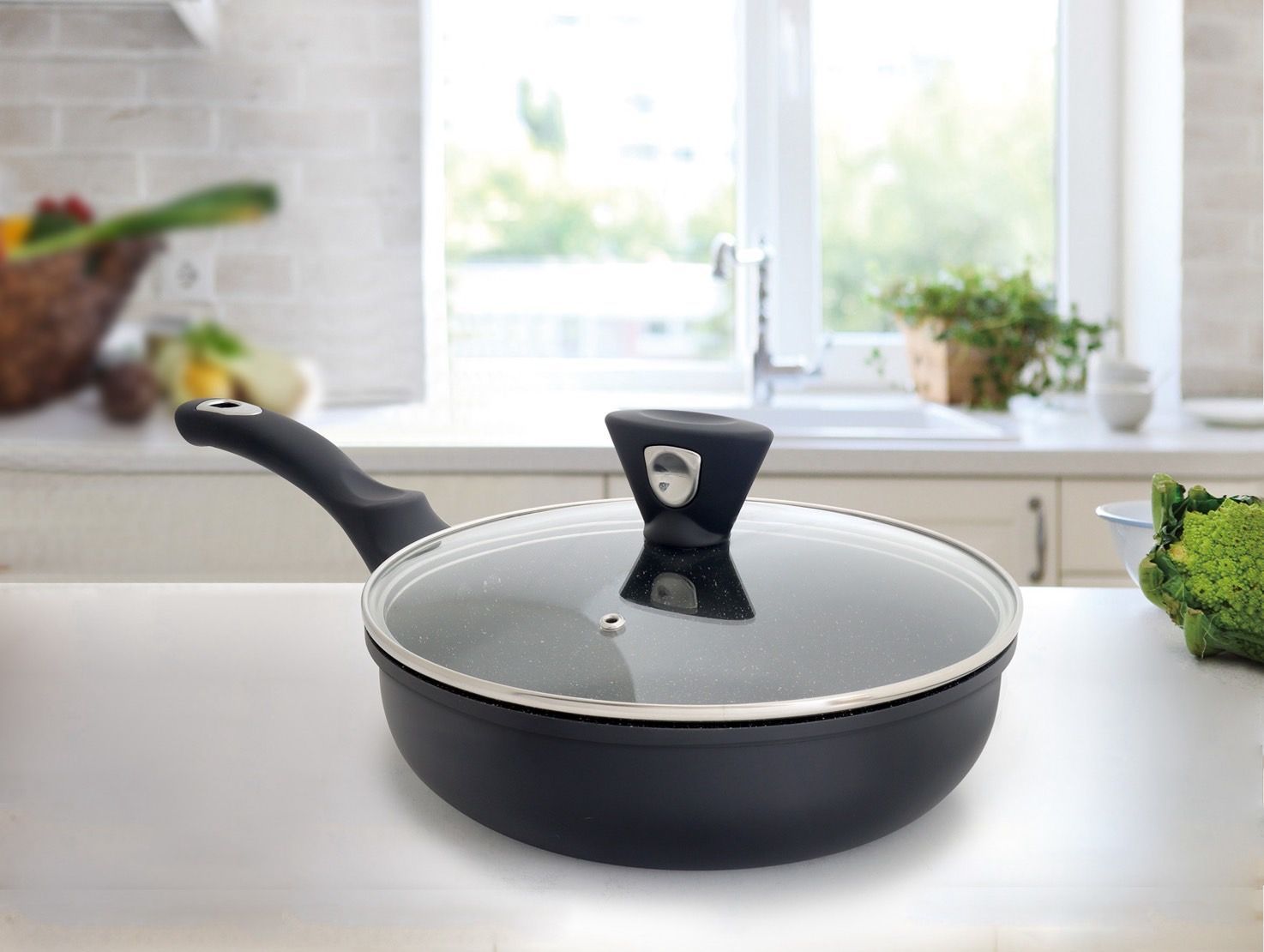 里奇IH平底鍋附玻璃蓋