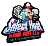 A logo for Select Heat and Air LLC