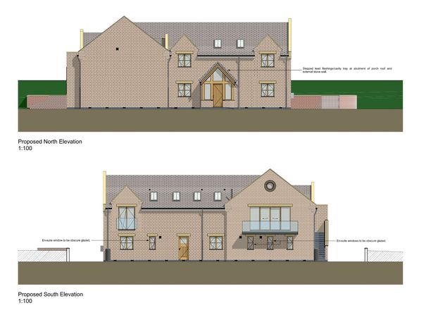 A drawing of a house shows the front and side elevations