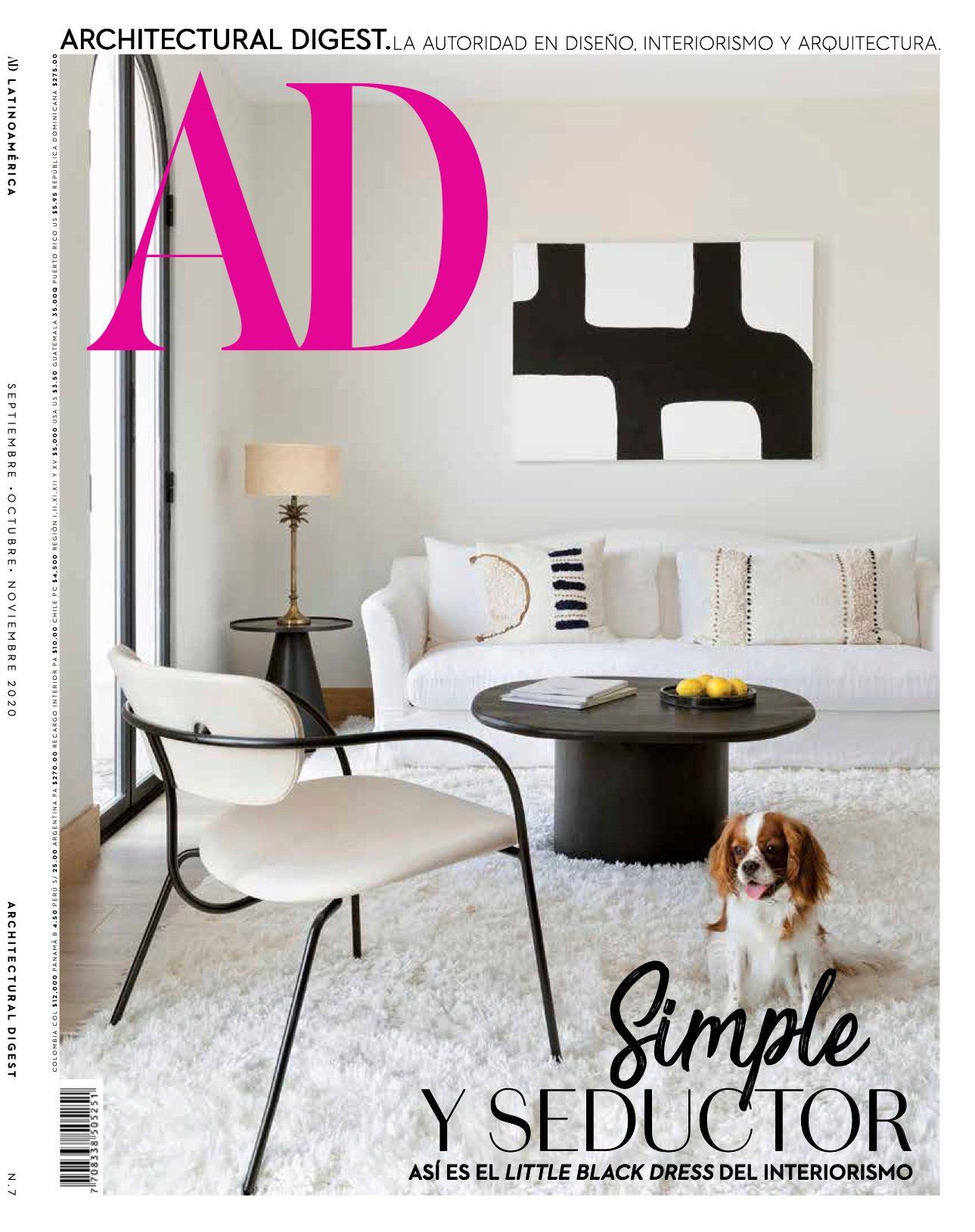 a dog is on the cover of an ad magazine