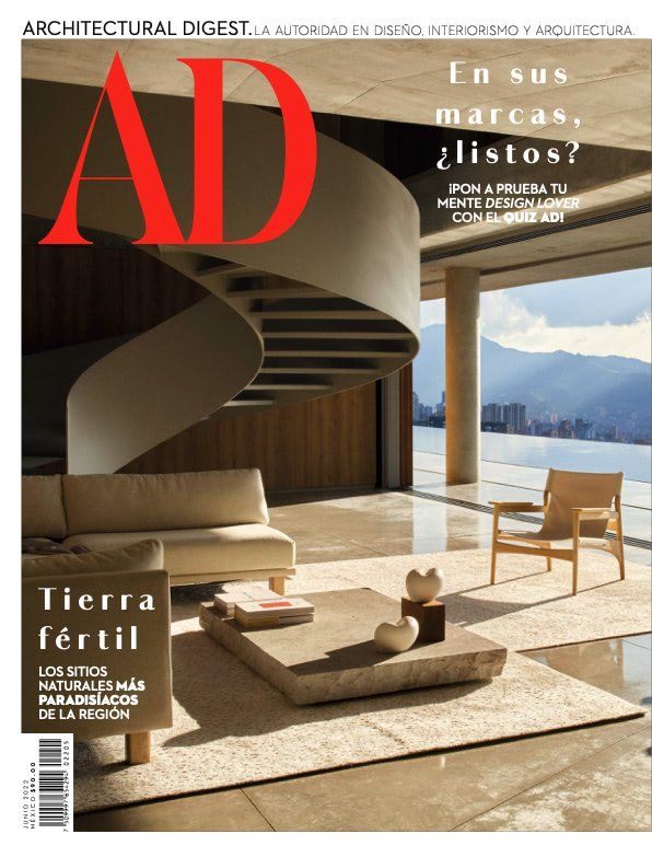an ad magazine with a living room on the cover