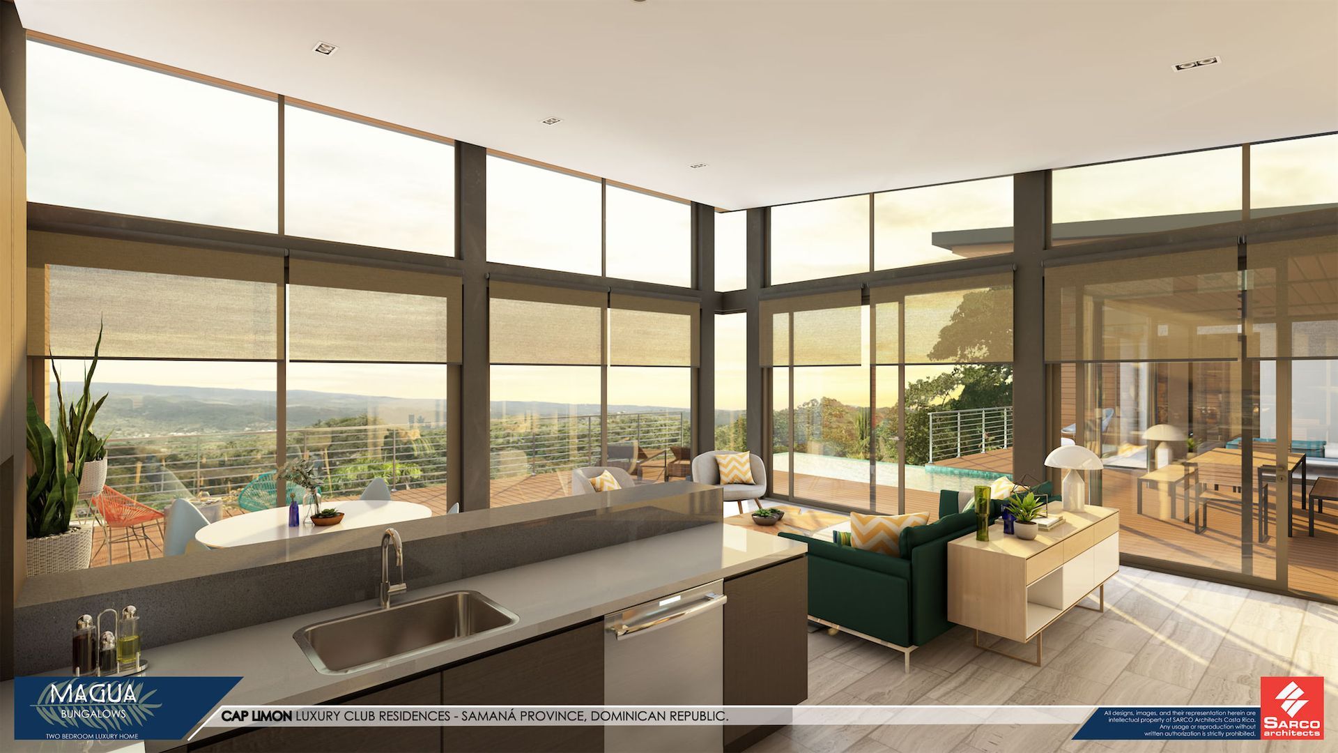 a kitchen with a sink and a lot of windows