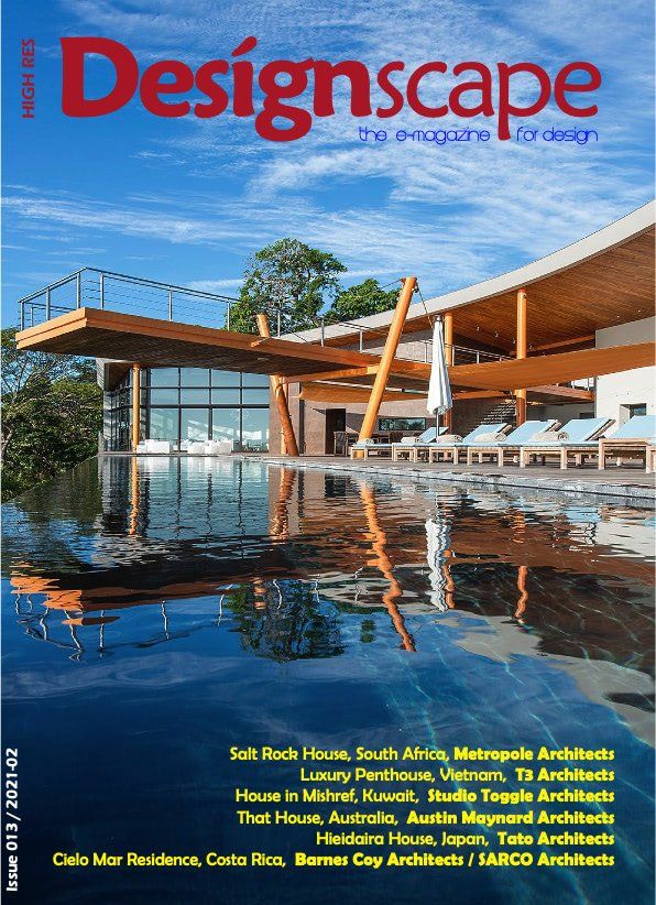 a picture of a house on the cover of a designscape magazine .